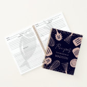 Personalisierte Rose Gold Glitzer Kochbuch Notizblock (Innenseite)