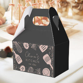 Personalisierte Rose Gold Glitzer Kochwerkzeuge Geschenkschachtel