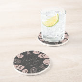 Personalisierte Rose Gold Glitzer Kochwerkzeuge Getränkeuntersetzer (Seite)