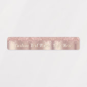 Personalisierte Rose Gold Glitzer Labels Benutzerd Etiketten (Design 1)