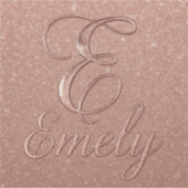 Personalisierte Rose Gold Glitzer Name Design - Ei Aufkleber (Vorderseite)