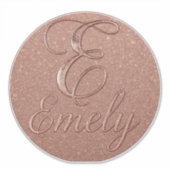 Personalisierte Rose Gold Glitzer Name Design - Ei Aufkleber (Vorderseite)