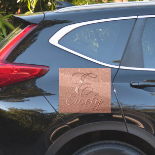 Personalisierte Rose Gold Glitzer Name Design - Ei Aufkleber