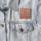 Personalisierte Rose Gold Glitzer Name Design - Ei Button (Beispiel)