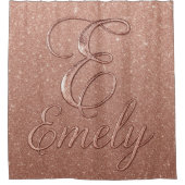Personalisierte Rose Gold Glitzer Name Design - Ei Duschvorhang (Vorderseite)