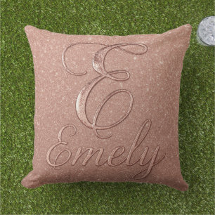 Personalisierte Rose Gold Glitzer Name Design - Ei Kissen