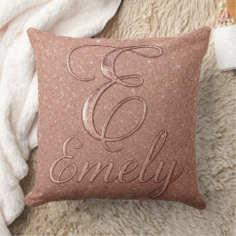 Personalisierte Rose Gold Glitzer Name Design - Ei Kissen