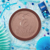 Personalisierte Rose Gold Glitzer Name Design - Ei Pappteller (Party)