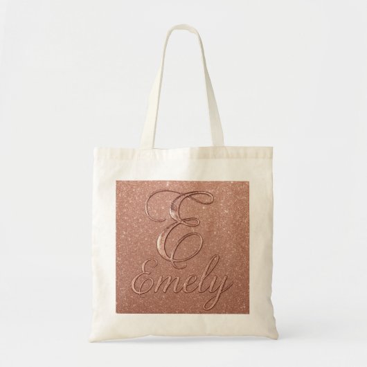 Personalisierte Rose Gold Glitzer Name Design - Ei Tragetasche (Vorne)