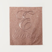 Personalisierte Rose Gold Glitzer Name Design - Ei Wandteppich (Vorderseite)