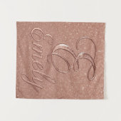 Personalisierte Rose Gold Glitzer Name Design - Ei Wandteppich (Vorderseite (Horizontal))