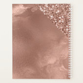 Personalisierte Rose Gold Glitzer | Rosa Boss Lady Planer (Rückseite)