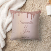 Personalisierte Rose Gold Glitzer Sparkle, Drillin Kissen (Decke)