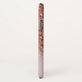 Personalisierte Rose Gold Glitzer Tropfen Girly Lu Case-Mate iPhone Hülle (Hinten/Rechts)