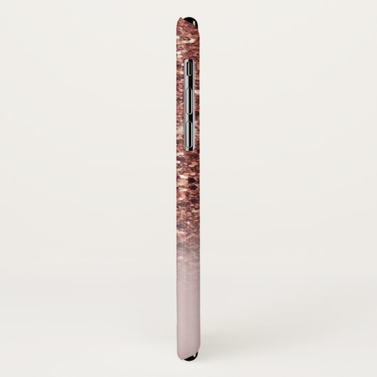 Personalisierte Rose Gold Glitzer Tropfen Girly Lu Case-Mate iPhone Hülle (Hinten/Links)