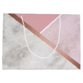 Personalisierte Rose Gold Große Tasche Große Geschenktüte (Rückseite)