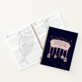 Personalisierte Rose Gold Küche Geschirr Notizblock (Innenseite)