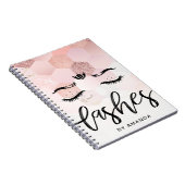 Personalisierte Rose Gold Lashes Notizblock (Rechte Seite)