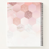 Personalisierte Rose Gold Lashes Terminkalender Notizblock (Rückseite)