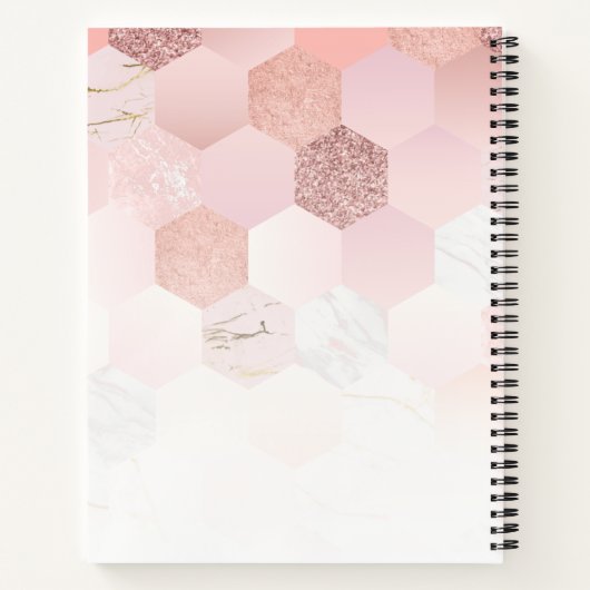 Personalisierte Rose Gold Lashes Terminkalender Notizblock (Rückseite)