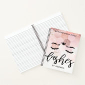 Personalisierte Rose Gold Lashes Terminkalender Notizblock (Innenseite)