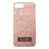 Personalisierte Rose Gold Leather Iphone-Fall Case-Mate iPhone Hülle (Rückseite)