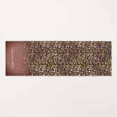 Personalisierte Rose Gold Leopard Spots Tierwerbun Yogamatte (Vorderseite (Horizontal))