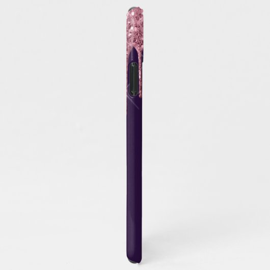 Personalisierte Rose Gold Lila Handgeschriebener H iPhone Hülle (Rechte Seite)