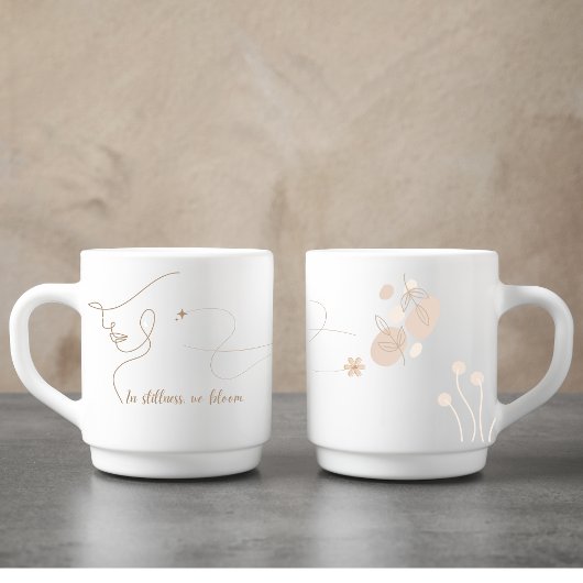 Personalisierte Rose Gold Line Kunstgewerbe Zitat Kaffeetasse