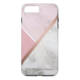 Personalisierte Rose Gold Marble iPhone Tough Case