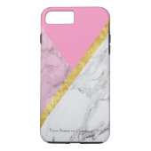 Personalisierte Rose Gold Marble iPhone Tough Case (Rückseite)