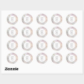 Personalisierte Rose Gold Marmor Gray Stickers (Blatt)