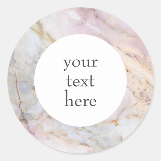 Personalisierte Rose Gold Marmor Gray Stickers (Vorderseite)