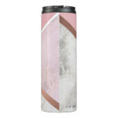 Personalisierte Rose Gold Marmoreffekt Travel Mug Thermosbecher (Rückseite)