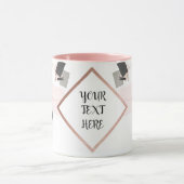 Personalisierte Rose Gold Moderne Design Tasse (Zentrum)