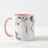 Personalisierte Rose Gold Moderne Design Tasse (Links)