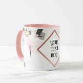 Personalisierte Rose Gold Moderne Design Tasse (Vorderseite Links)