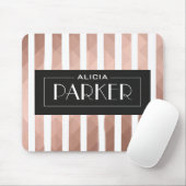 Personalisierte Rose Gold modische schicke Metalli Mousepad (Mit Mouse)