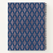 Personalisierte Rose Gold Monogramm Initial E Notizblock (Rückseite)