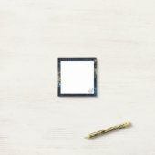 Personalisierte Rose Gold Navy Blue MARBLE Sticky Post-it Klebezettel (Auf Schreibtisch)