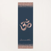 Personalisierte Rose Gold Om Symbol Yogamatte (Rückseite)
