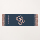 Personalisierte Rose Gold Om Symbol Yogamatte (Vorderseite (Horizontal))