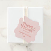 Personalisierte Rose Gold Pink Wedding Brautparty Geschenkanhänger (Beispiel)