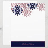 Personalisierte Rose Gold und Navy Blau Moderne Bl (Vorne/Hinten)