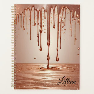 Personalisierte Rose Gold Undated Planner Planer