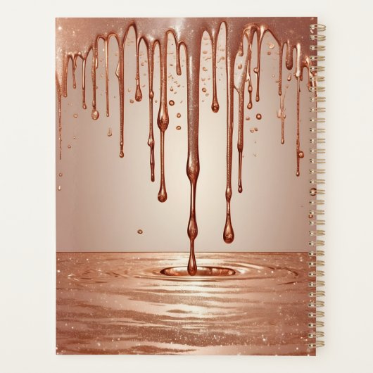 Personalisierte Rose Gold Undated Planner Planer (Rückseite)