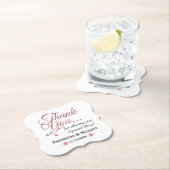 Personalisierte Rose Gold Vielen Dank Gastgeschenk Untersetzer (Vor Ort)