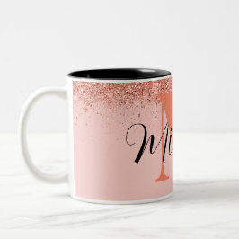 Personalisierte Rose Gold Vintage Geschenke Zwei-T Zweifarbige Tasse