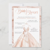 Personalisierte Rose Gold Watercolor Brautparty Einladung (Vorderseite)