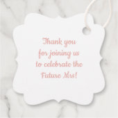 Personalisierte Rose Gold Wedding Brautparty Geschenkanhänger (Rückseite)